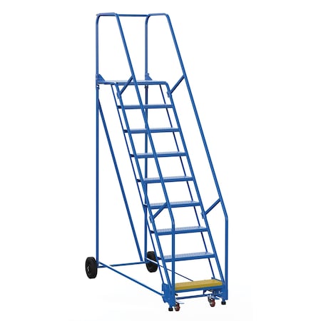 Vestil 120 H Steel Warehouse Ladder, 58 deg. Perf, 9 Step, 21", 9 Steps LAD-9-21-P